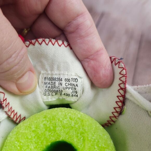 Vintage Polo Ralph Lauren Red Canvas High-Top Sneakers with White Laces Sz 10D - Picture 9 of 13